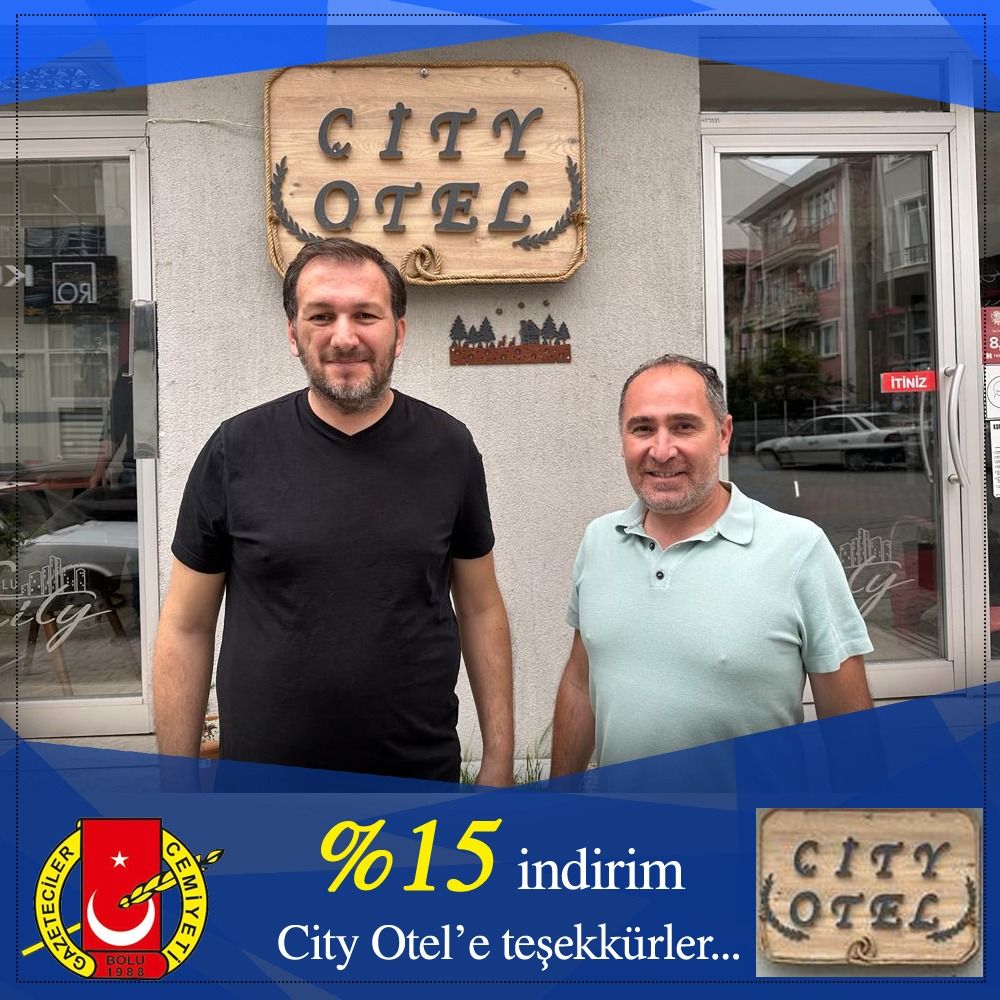 Bolu City Otel tarafından %15 indirim.