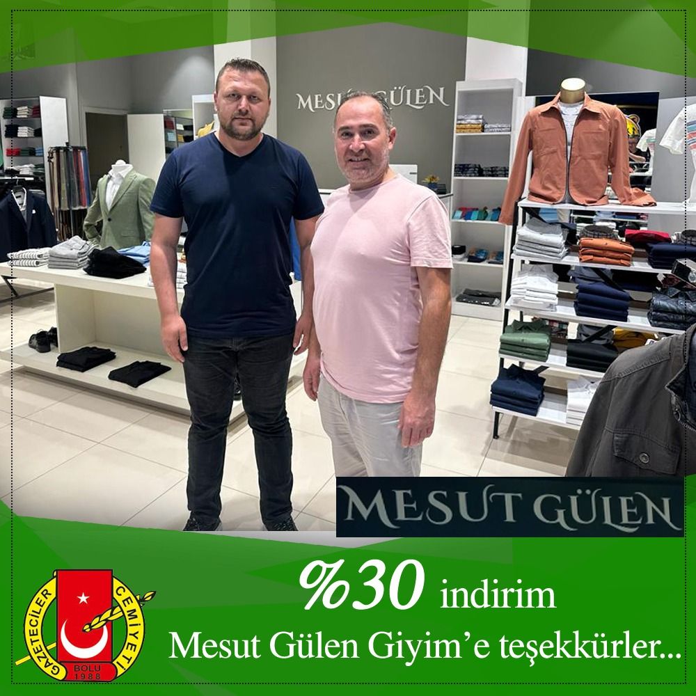 Mesut Gülen Giyim tarafından %30 indirim.